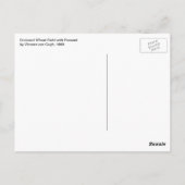 Vincent van Gogh - Omheind tarweveld als boer Briefkaart (Achterkant)