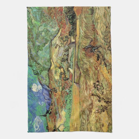 Vincent van Gogh - Omheind tarweveld als boer Theedoek (Verticaal)