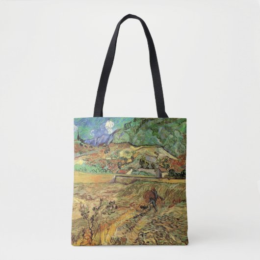 Vincent van Gogh - Omheind tarweveld als boer Tote Bag (Voorkant)
