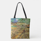 Vincent van Gogh - Omheind tarweveld als boer Tote Bag (Achterkant)