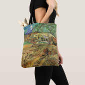 Vincent van Gogh - Omheind tarweveld als boer Tote Bag (Dichtbij)