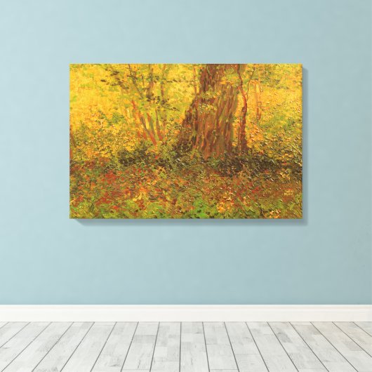 Vincent van Gogh - Ondergroei Canvas Afdruk (Insitu (Houten vloer))