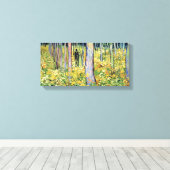 Vincent van Gogh - ondergroei met twee cijfers Canvas Afdruk (Insitu (Houten vloer))