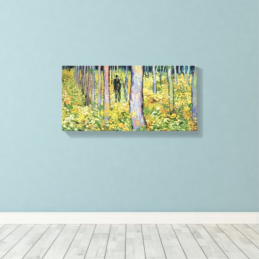 Vincent van Gogh - ondergroei met twee cijfers Canvas Afdruk (Insitu (Houten vloer))