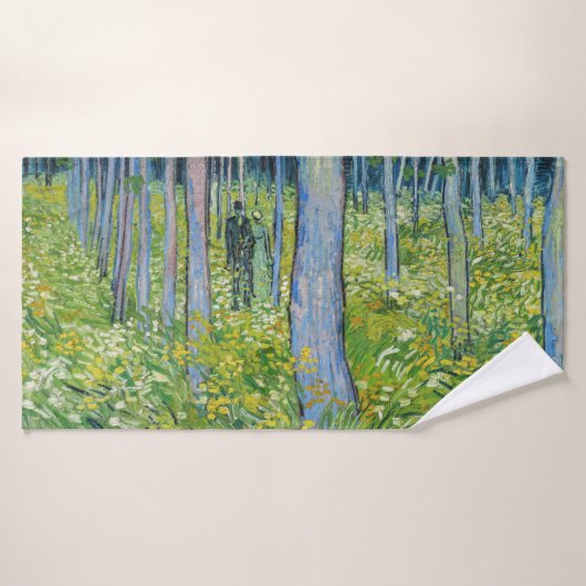 Vincent van Gogh - Ondergroei met twee figuren Bad Handdoek (Badhanddoek)