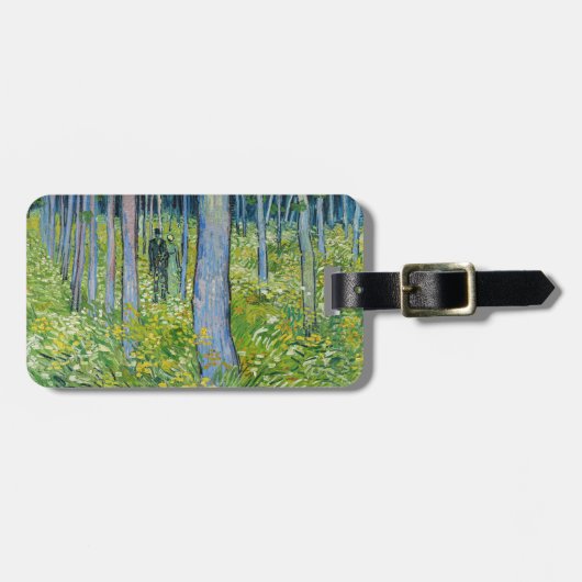 Vincent van Gogh - Ondergroei met twee figuren Bagagelabel (Voorkant horizontaal)