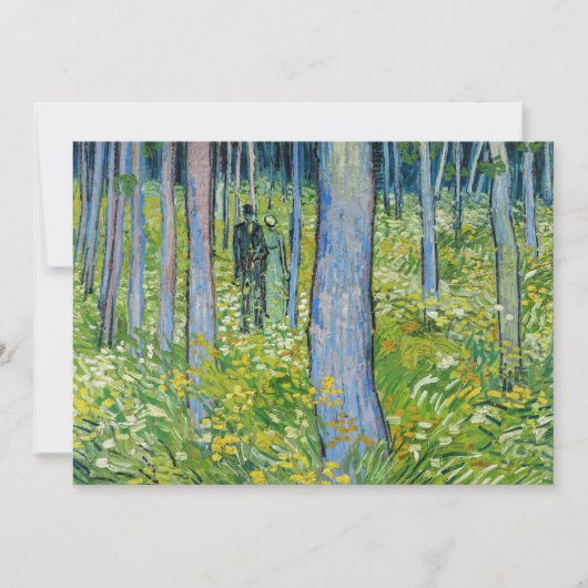 Vincent van Gogh - Ondergroei met twee figuren Bedankkaart (Voorkant)