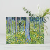 Vincent van Gogh - Ondergroei met twee figuren Bedankkaart (Staand voorkant)