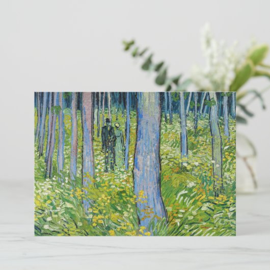 Vincent van Gogh - Ondergroei met twee figuren Bedankkaart (Staand voorkant)
