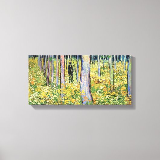 Vincent Van Gogh - Ondergroei met twee figuren Canvas Afdruk (Voorkant)