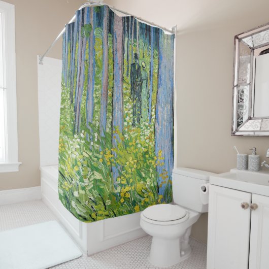 Vincent van Gogh - Ondergroei met twee figuren Douchegordijn (In situ)