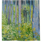 Vincent van Gogh - Ondergroei met twee figuren Douchegordijn (Voorkant)