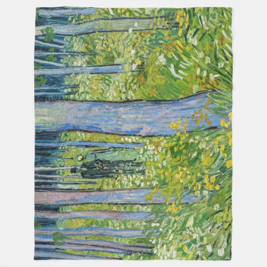 Vincent van Gogh - Ondergroei met twee figuren Fleece Deken (Voorkant)