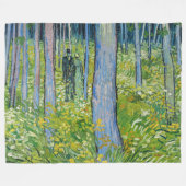 Vincent van Gogh - Ondergroei met twee figuren Fleece Deken (Voorkant (Horizontaal))