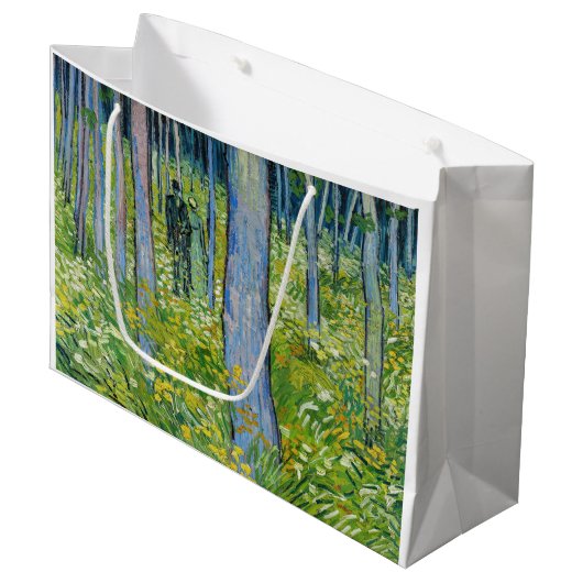 Vincent van Gogh - Ondergroei met twee figuren Groot Cadeauzakje (Voorkant Gekanteld)