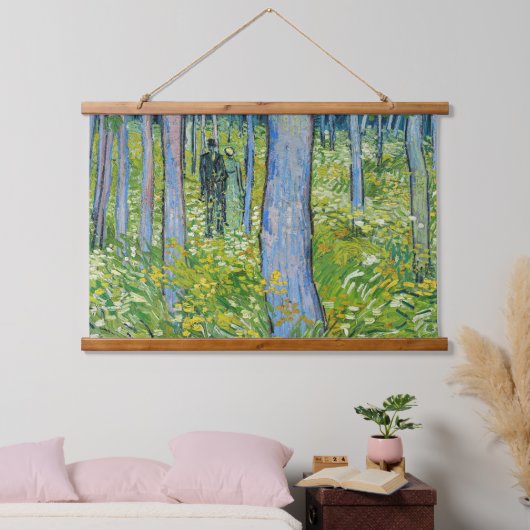 Vincent van Gogh - Ondergroei met twee figuren Hangend Wandkleed (Slaapkamer)