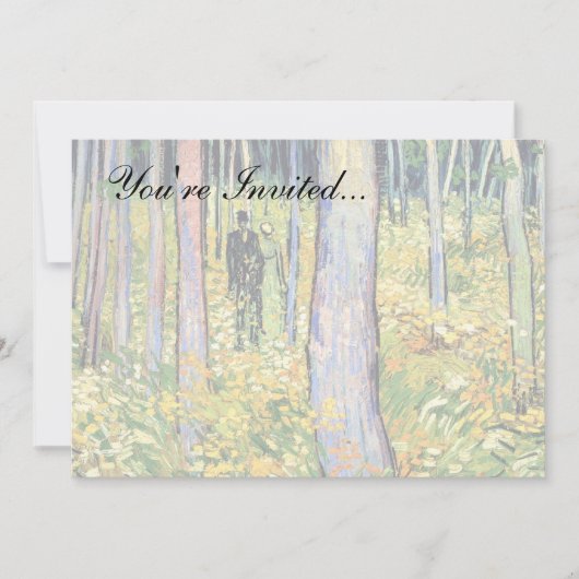 Vincent Van Gogh - Ondergroei met twee figuren Kaart (Voorkant)