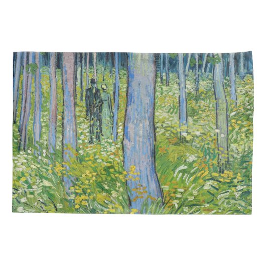 Vincent van Gogh - Ondergroei met twee figuren Kussensloop (Achterkant)