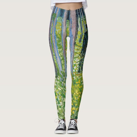 Vincent van Gogh - Ondergroei met twee figuren Leggings (Voorkant)