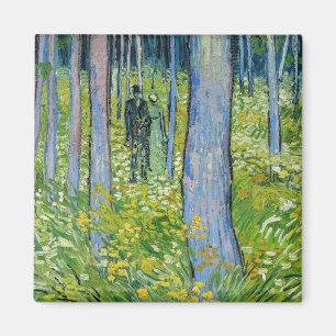 Vincent van Gogh - Ondergroei met twee figuren Magneet