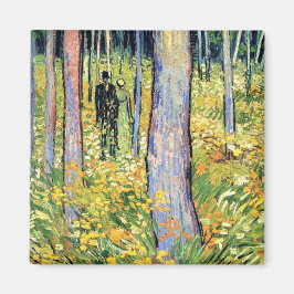 Vincent Van Gogh - Ondergroei met twee figuren Magneet