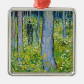 Vincent van Gogh - Ondergroei met twee figuren Metalen Ornament (Voorkant)