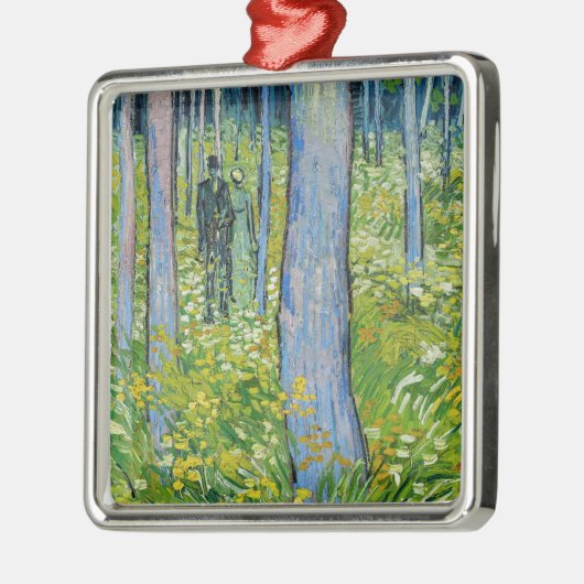 Vincent van Gogh - Ondergroei met twee figuren Metalen Ornament (Links)