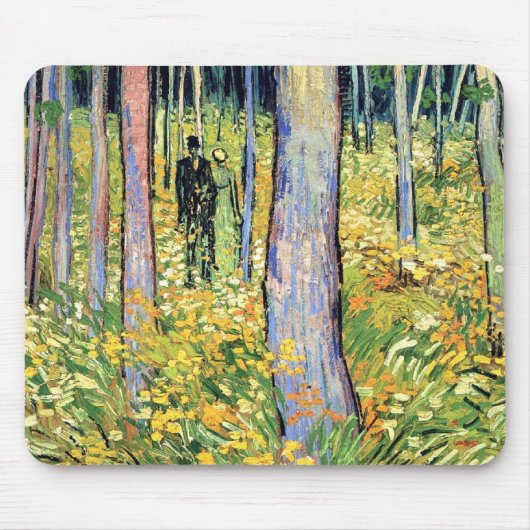 Vincent Van Gogh - Ondergroei met twee figuren Muismat (Voorkant)