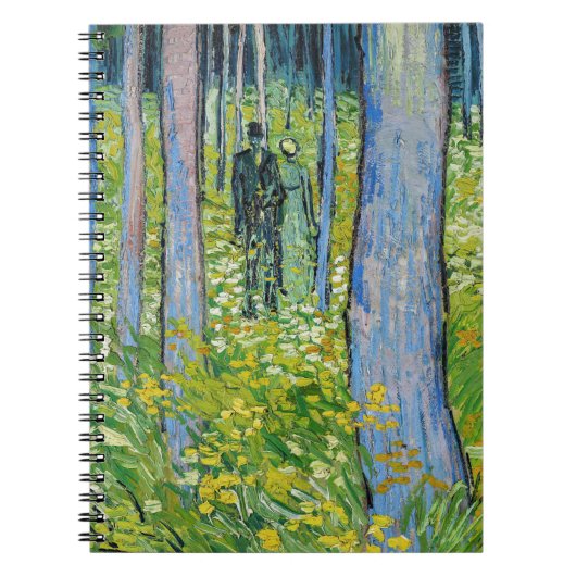 Vincent van Gogh - Ondergroei met twee figuren Notitieboek (Voorkant)