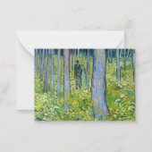 Vincent van Gogh - Ondergroei met twee figuren Notitiekaartje (Voorkant)