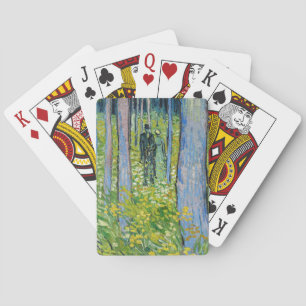 Vincent van Gogh - Ondergroei met twee figuren Pokerkaarten