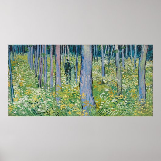 Vincent van Gogh - Ondergroei met twee figuren Poster (Voorkant)