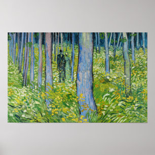 Vincent van Gogh - Ondergroei met twee figuren Poster
