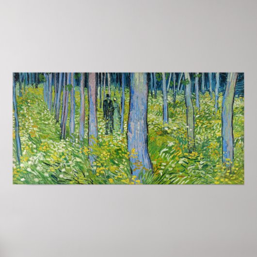 Vincent van Gogh - Ondergroei met twee figuren Poster (Voorkant)