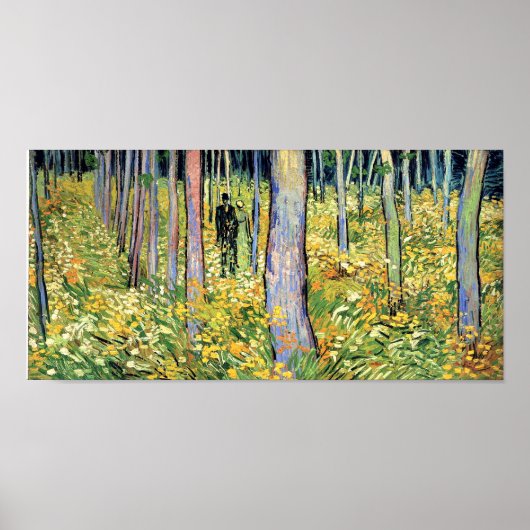 Vincent Van Gogh - Ondergroei met twee figuren Poster (Voorkant)