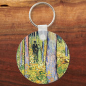 Vincent Van Gogh - Ondergroei met twee figuren Sleutelhanger (Voorkant)