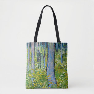 Vincent van Gogh - Ondergroei met twee figuren Tote Bag