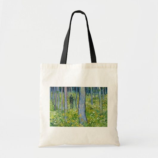 Vincent van Gogh - Ondergroei met twee figuren Tote Bag (Voorkant)