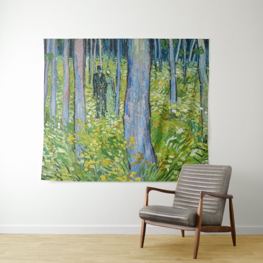 Vincent van Gogh - Ondergroei met twee figuren Wandkleed (In Situ (horizontaal))