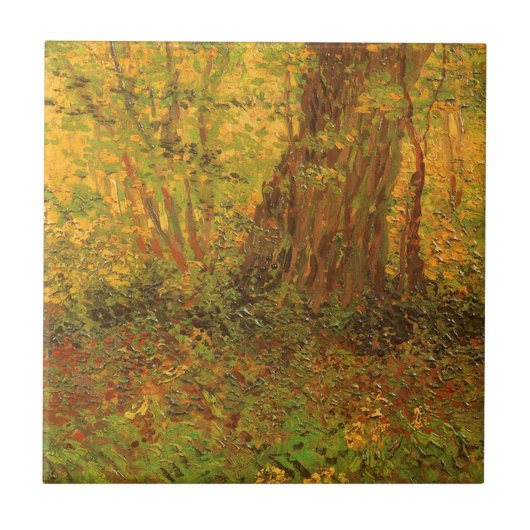 Vincent van Gogh - Ondergroei Tegeltje (Voorkant)