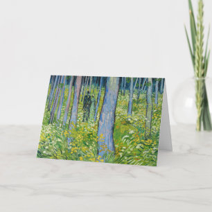 Vincent van Gogh - Ondergroeiing met twee figuren Kaart