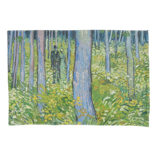 Vincent van Gogh - Ondergroeiing met twee figuren Kussensloop (Voorkant)