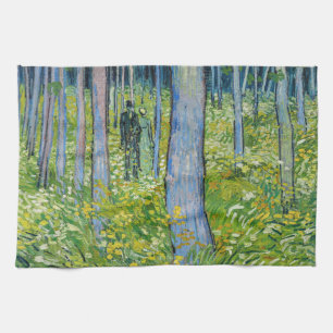 Vincent van Gogh - Ondergroeiing met twee figuren Theedoek