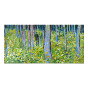 Vincent van Gogh - Ondergroeiing met Twee Personen Foto Afdruk