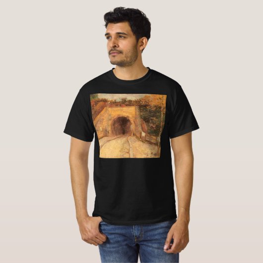 Vincent van Gogh - Onderweg, het viaduct T-shirt (Voorkant volledig)