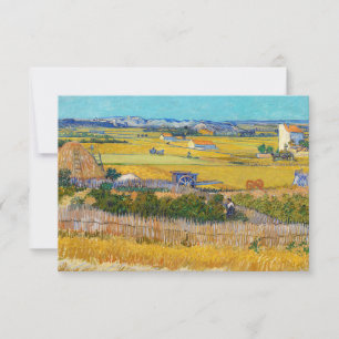 Vincent van Gogh - Oogst bij La Crau Bedankkaart