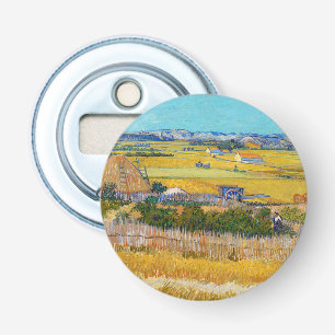 Vincent van Gogh - Oogst bij La Crau Button Flesopener