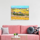 Vincent van Gogh - Oogst bij La Crau Canvas Afdruk (Insitu (Woonkamer))