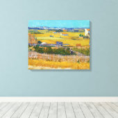 Vincent van Gogh - Oogst bij La Crau Canvas Afdruk (Insitu (Houten vloer))