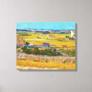 Vincent van Gogh - Oogst bij La Crau Canvas Afdruk